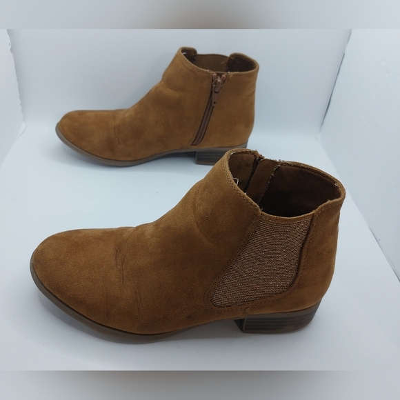 Brown Suede/Microfiber SO Ankle Boots‎ Girls Size 2 - Picture 7 of 8